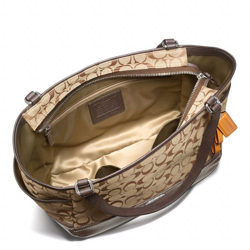 กระเป๋า COACH  SIGNATURE CARRIE TOTE F23297 รูปที่ 3