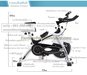 รูปย่อ เครื่องออกกำลังกาย จักรยานออกกําลังกาย ระบบสายพาน Spin Bike รุ่น 882 รูปที่5