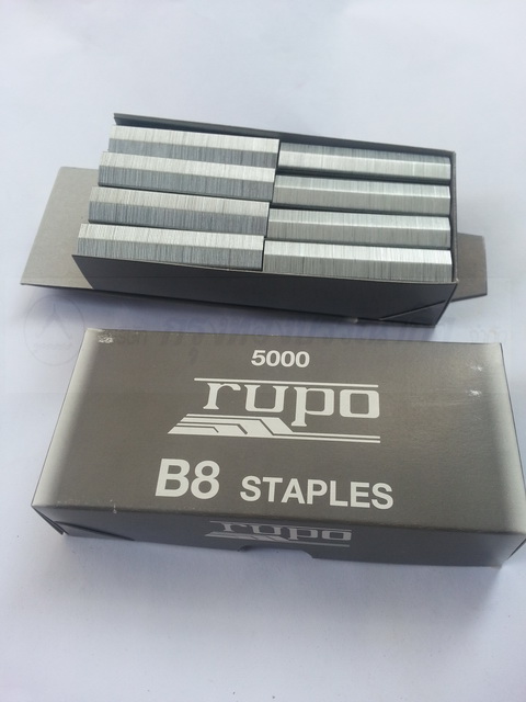 ลวดเย็บ RUPO Staples B8/x5000 ใช้แทน ลวดเย็บบอสติก B8x5000 ตัว กล่องสีเทา รูปที่ 2