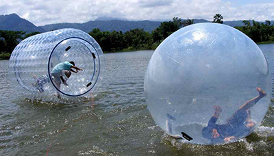 ขายลูกบอลน้ำ water walking ball ราคาถูก เครื่องเล่นทางน้ำบอลลูนน้ำ roller water ball รูปที่ 5