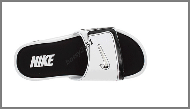 รองเท้าแตะ ผู้ชาย NIKE แบบสวม สีดำสายขาว รุ่น Comfort Slide 2 รูปที่ 6