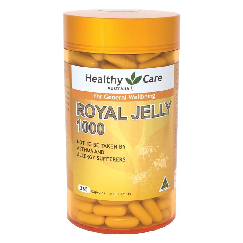 พร้อมส่ง Royal Jelly 1000   365 capsules  For General Well-being  By Healthy Care รูปที่ 1
