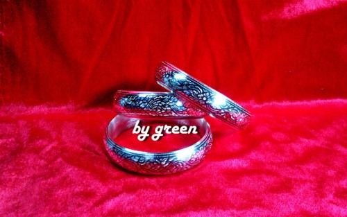 เครื่องถมนคร by green กำไลถมเงิน หน้ากว้าง 1.5 cm. แบบสวม ราคาวงละ 3,800 บาท งานสั่งทำ รูปที่ 5
