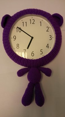 ขายนาฬิกาถักตุ๊กตาหมีไหมพรม แฮนด์เมด รูปที่ 1