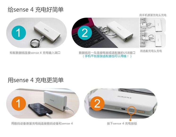 POWER BANK ROMOSS 10400mAh sense 4 รูปที่ 3