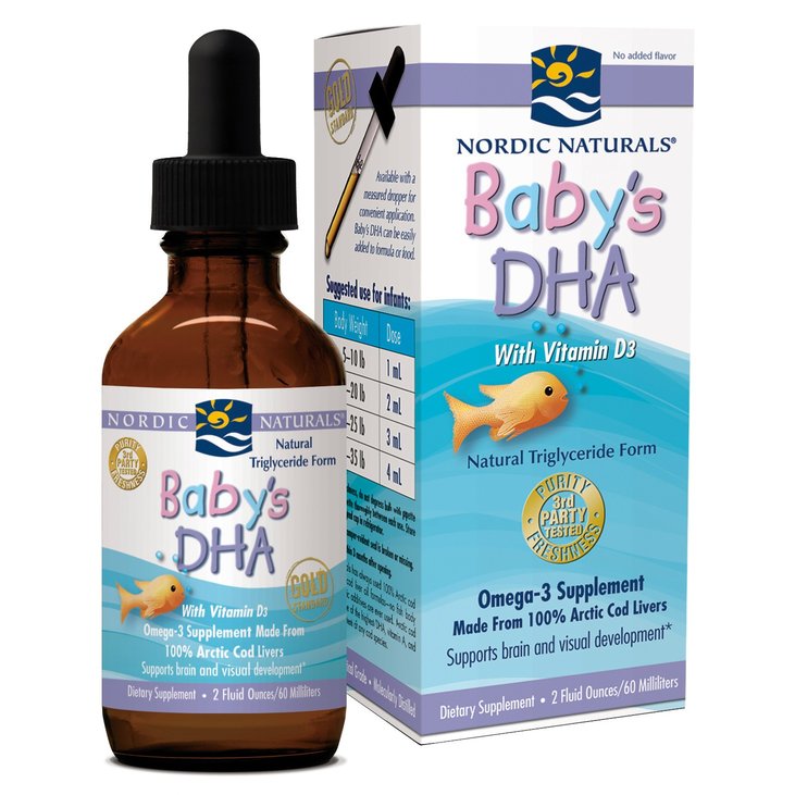 น้ำมันปลา สำหรับทารก Nordic Natural Baby's DHA with Vitamin D3 60 ml อันดับ 1 ในอเมริกา รูปที่ 2