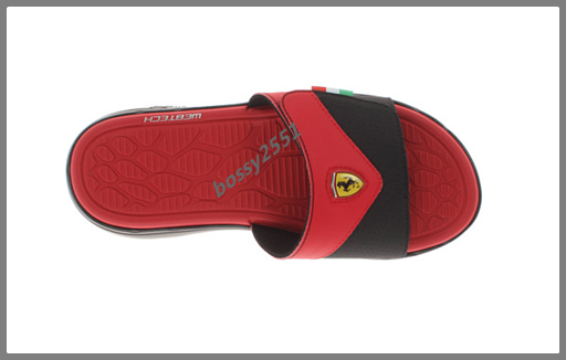 รองเท้าแตะผู้ชาย PUMA รุ่น Ferrari Slip In Slide Color : Black/Rosa Corsa รูปที่ 2
