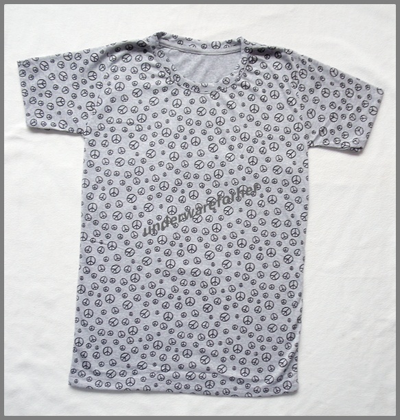เสื้อยืดแฟชั่นวัยรุ่น แขนสั้น สีเทา รูปที่ 2