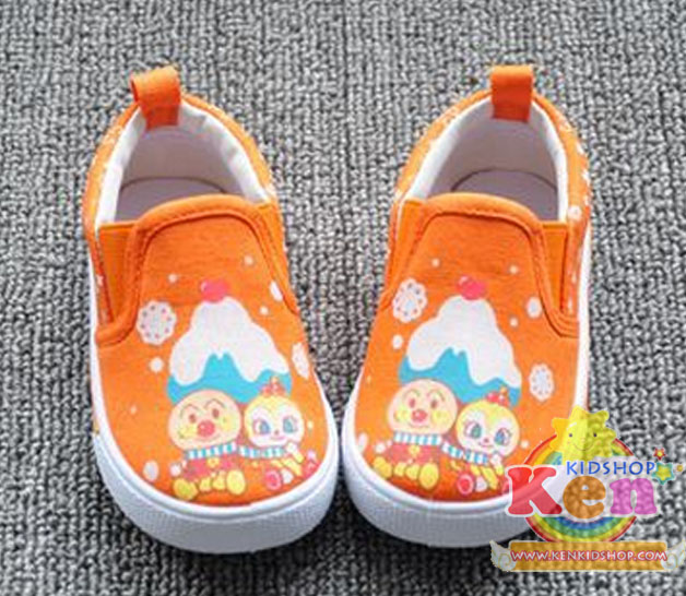 รองเท้าเด็ก ผ้าใบสวม Anpanman และ Dokinjung สีส้มSH577 รูปที่ 1