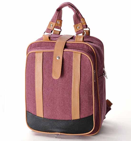 กระเป๋าเป้ แฟชั่นเกาหลีสะพายข้างได้ผ้าสีฟอกสวยใหม่ นำเข้า พรีออเดอร์LE333 ราคา850บาท รูปที่ 1