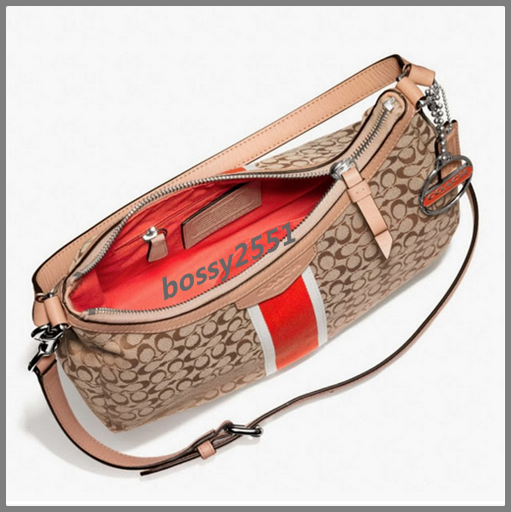 กระเป๋าถือ COACH รุ่น Signature Stripe 6Cm Demi Crossbody รูปที่ 2