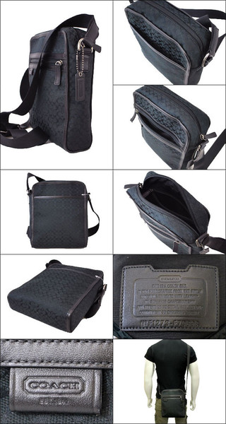  กระเป๋าผู้ชาย COACH SIGNATURE JACQUARD FLIGHT BAG  F70698  รูปที่ 3