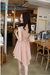 รูปย่อ พร้อมส่ง Dress ชุดเดรส ผ้าซีฟอง สี Apricot  ใส่ทำงาน เที่ยว รูปที่2