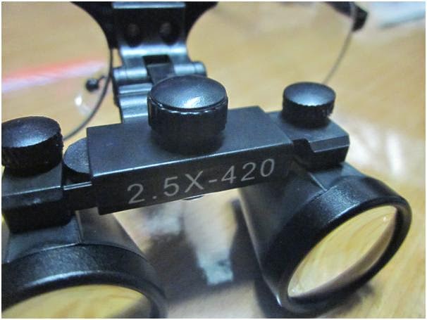 แว่นหมอศัลยกรอบโลหะขนาดขยาย 2.5เท่า ระยะ 420 มม., Surgical Loupes metal frame 2.5x 420 mm. รูปที่ 6