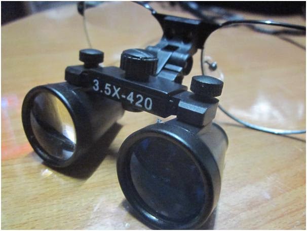 ขายแว่นหมอศัลยกรรมกรอบโลหะขนาดขยาย 3.5เท่า ระยะ 420 มม., Surgical(Dental) Loupes metal frame 3.5x 420 mm. รูปที่ 4