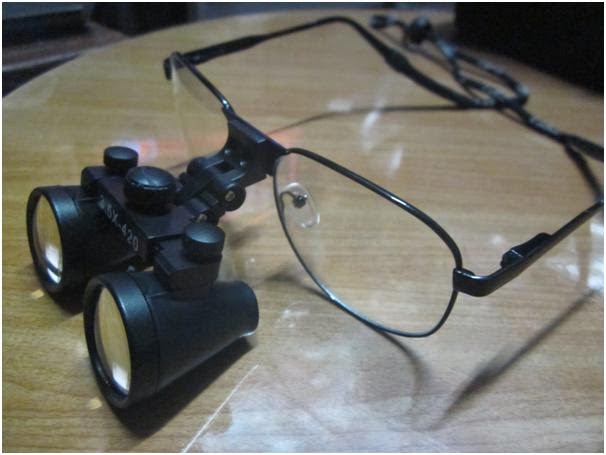 ขายแว่นหมอศัลยกรรมกรอบโลหะขนาดขยาย 3.5เท่า ระยะ 420 มม., Surgical(Dental) Loupes metal frame 3.5x 420 mm. รูปที่ 3