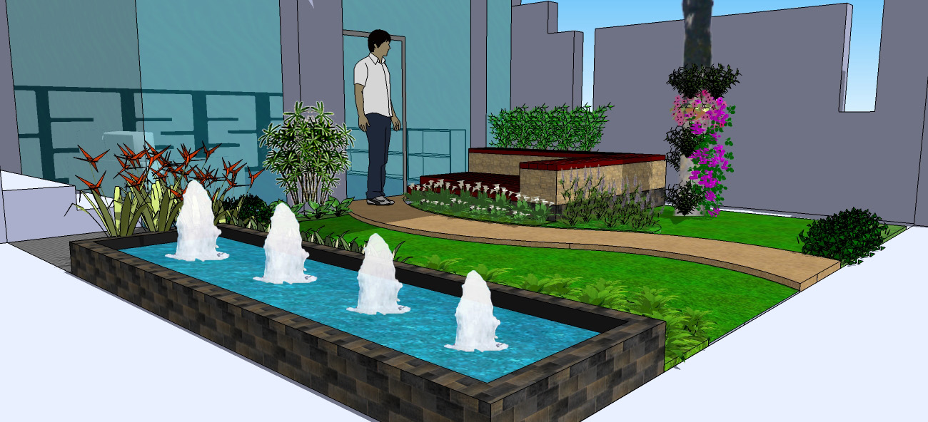 รับจัดสวนทั่วไป รับงานออกแบบ 2d 3d ให้คำปรึกษาเกี่ยวกับงานจัดสวน รูปที่ 4