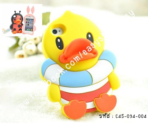 เคสไอโฟน4S เคสซิลิโคน D.Duck 3 มิติ ดีไซน์ออกแบบความน่ารักด้วยสีแนวอ่อนหวานและรูปร่างต่างๆ รูปที่ 4