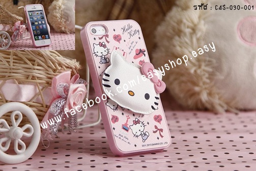 เคสไอโฟน4S เคสซิลิโคลนขอบนิ่ม kitty แบบถอดได้ รูปที่ 2