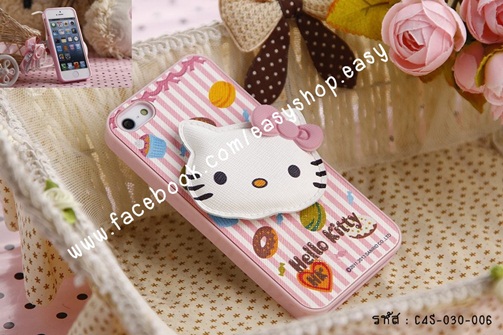 เคสไอโฟน4S เคสซิลิโคลนขอบนิ่ม kitty แบบถอดได้ รูปที่ 6