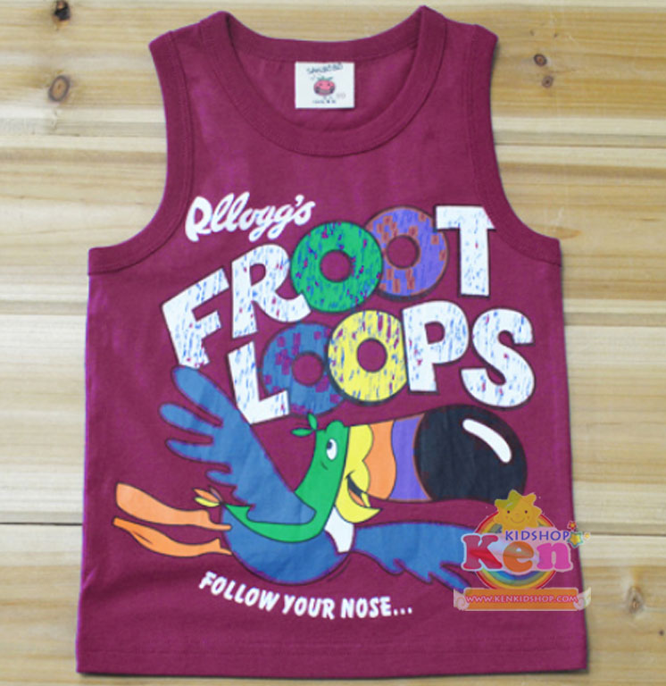Sanbobo เสื้อกล้ามเด็ก FROOT LOOPS สีม่วง รูปที่ 5
