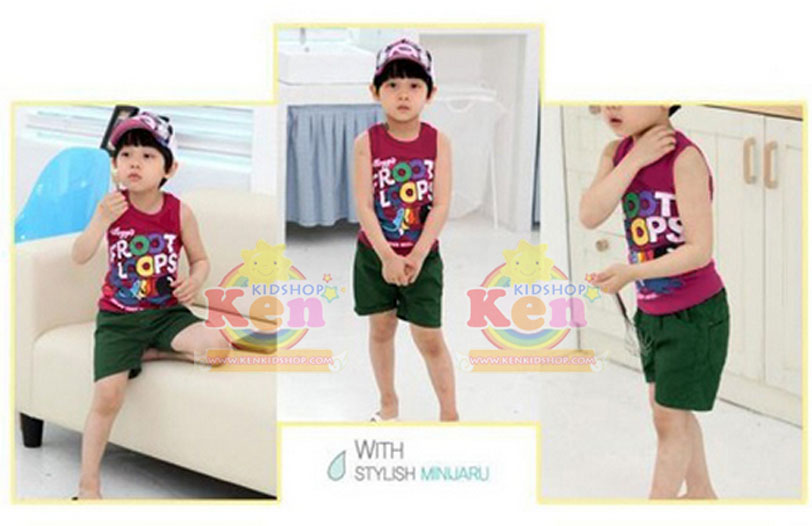Sanbobo เสื้อกล้ามเด็ก FROOT LOOPS สีม่วง รูปที่ 6