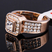 รูปย่อ Size O bondsnet 18k 18ct Rose gold GP Band Wedding Crystal Lab Diamond Ring TD-309 รูปที่2