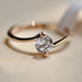 รูปย่อ Size O bondsnet 18k 18ct Rose gold GP Band Wedding Crystal Lab Diamond Ring TD-277 รูปที่2