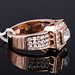 รูปย่อ Size O bondsnet 18k 18ct Rose gold GP Band Wedding Crystal Lab Diamond Ring TD-309 รูปที่3