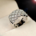 Size R 1/2 bondsnet 18k 18ct White gold GP Band Wedding Crystal Lab Diamond Ring TD-306