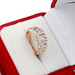 รูปย่อ Size O bondsnet 18k 18ct Rose gold GP Band Wedding Crystal Lab Diamond Ring TD-303 รูปที่2