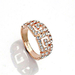 รูปย่อ Size O bondsnet 18k 18ct Rose gold GP Band Wedding Crystal Lab Diamond Ring TD-303 รูปที่1