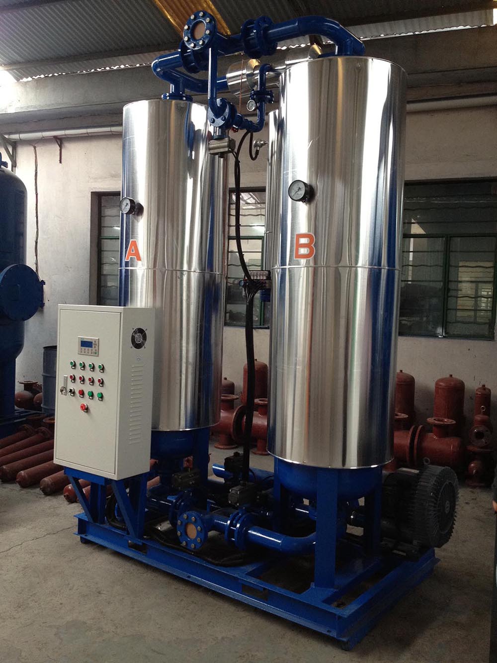 desiccant Air dryer Pressure dew point-70C เม็ดสารดูดความชื้น ทั้งลม แก๊สไข่เน่า แก๊สไฮโดรเจนซัลไฟด์ ระบบกำจัดความชื้น รูปที่ 2
