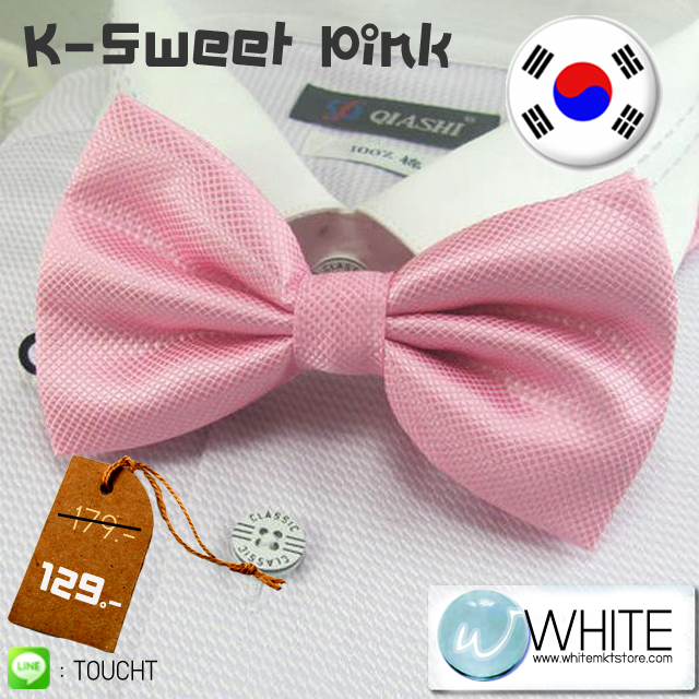 K-Sweet Pink - หูกระต่าย สีชมพูหวาน ผ้าเนื้อลาย สไตล์เกาหลี (BT001) รูปที่ 1