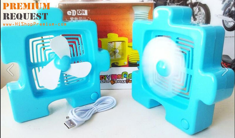 พัดลมจิกซอ รุ่นชาร์จแบต พร้อมสายusb (USB BICYCLE FAN) รูปที่ 1