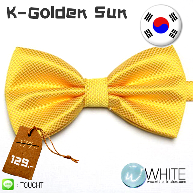 K-Golden Sun หูกระต่าย สีเหลืองอมส้ม ผ้าเนื้อลาย สไตล์เกาหลี BT003 รูปที่ 1