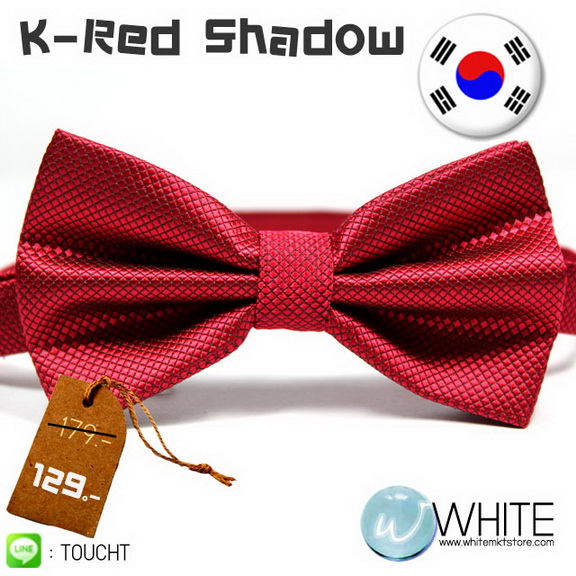 K-Red Shadow - หูกระต่าย สีแดงเข้ม หม่นๆ ผ้าเนื้อลาย สไตล์เกาหลี รูปที่ 1
