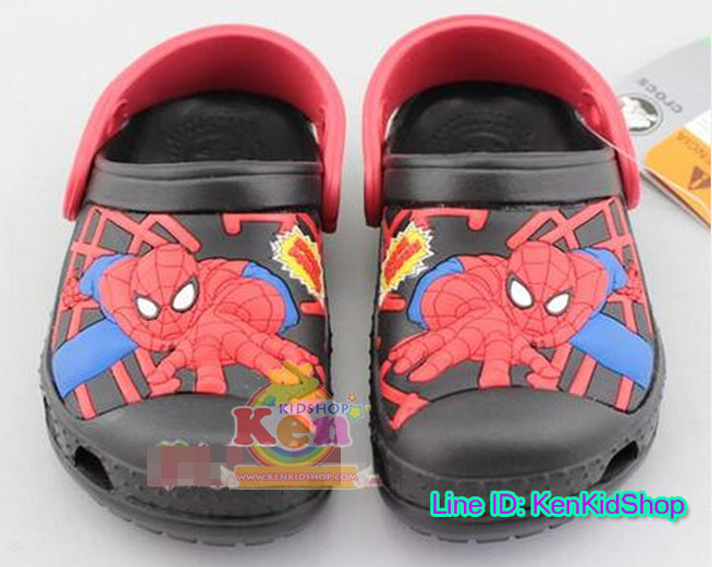 Crocs รองเท้าเด็ก 3D Spiderman action สีดำ SH581 รูปที่ 3