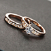 รูปย่อ Size R 1/2 bondsnet 18k 18ct Rose gold GP Band Wedding Crystal Lab Diamond Ring TD-238 รูปที่1