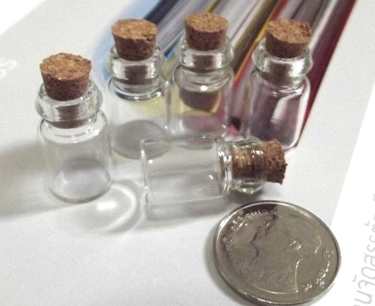ขวดแก้วจิ๋ว ขนาด 1  cc  (ฝาจุกไม้) รูปที่ 4