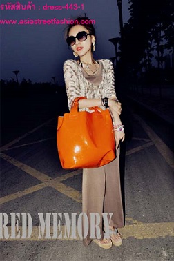 พร้อมส่ง ชุดเดรสยาวใส่เที่ยว ทำงาน สีน้ำตาล เปิดหลัง แขนกุด รูปที่ 3