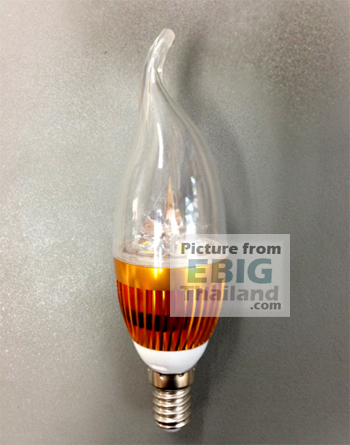 หลอดจำปา LED ทรงเปลวเทียน ขั้ว E14 -3W แสงส้ม สำหรับไฟช่อ สวยงาม ประหยัดไฟและทน รูปที่ 1