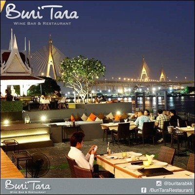 Buri-Tara Wine bar & Restaurant ร้านนั่งชิวล์ บรรยากาศโรแมนติกริมแม่น้ำเจ้าพระยา รูปที่ 1