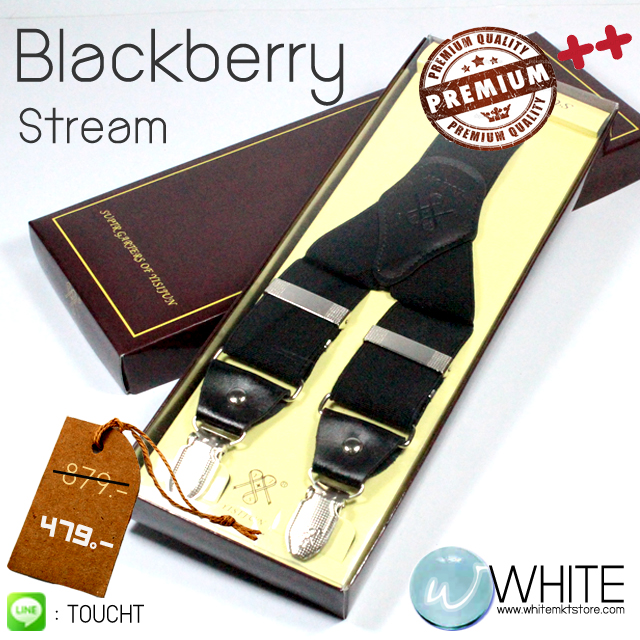 Blackberry Stream - สายเอี้ยม (Suspenders) สายสีดำ ขนาดสาย กว้าง 3.5 เซนติเมตร รูปที่ 1