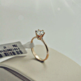 Size R 1/2 bondsnet 18k 18ct Rose gold GP Band Wedding Crystal Lab Diamond Ring TD-200