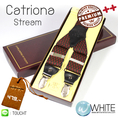 Catriona Stream - สายเอี้ยม (Suspenders) สายสีดำแดง ลายข้ามหลามตัดแดง ขนาดสาย กว้าง 3.5 เซนติเมตร