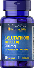 L-Glutathione แอล-กลูต้าไธโอนบริสุทธิ์ 250 mg 60 เม็ด ไม่ผสมตัวอื่น ช่วยผิวขาวกระจ่างใส