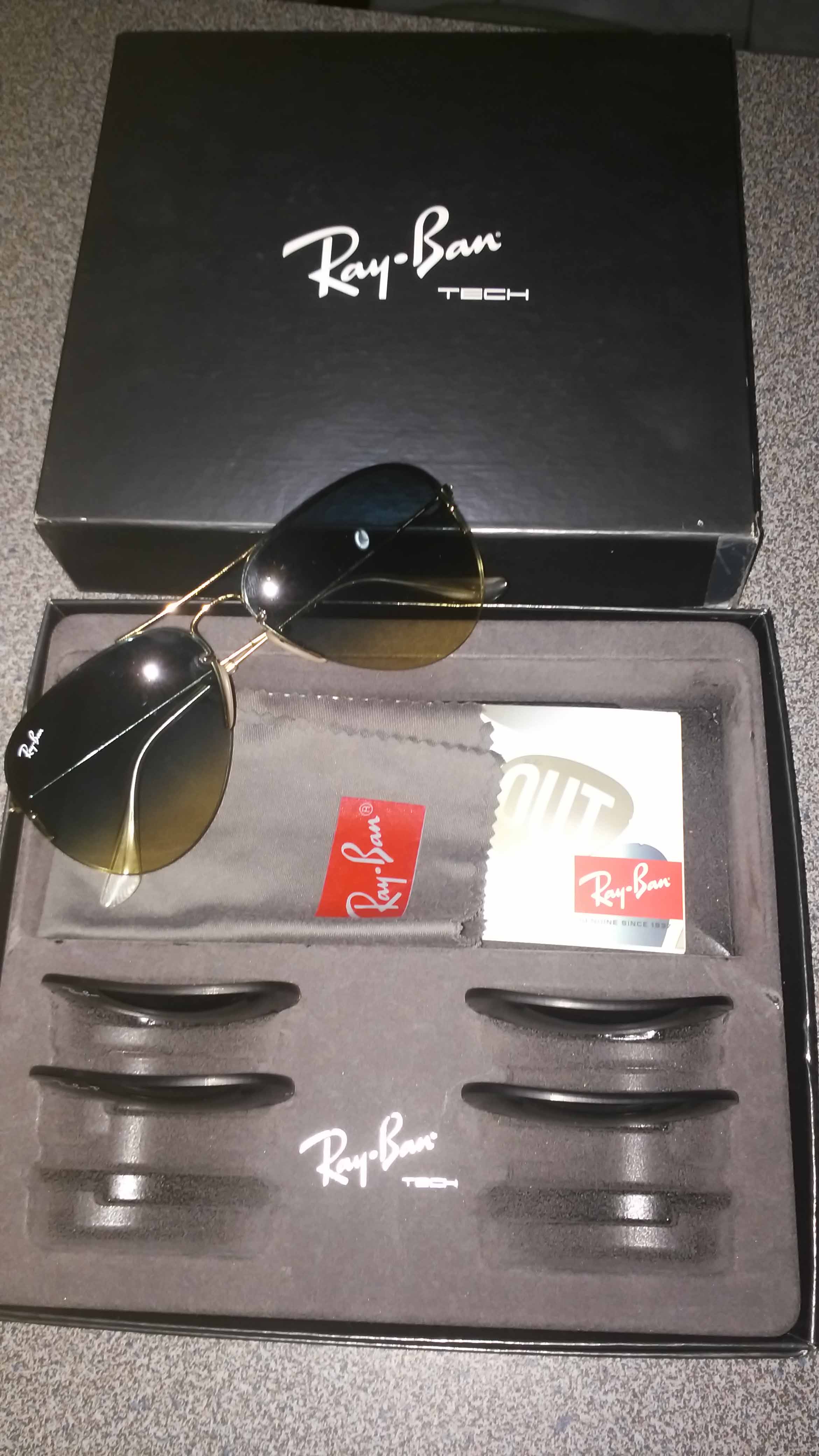 Rayban Flipout (ของแท้ 100 %) มือสอง RB3460, แว่นกันแดดเปลี่ยนเลนส์ได้ ซื้อ 1 = 3 size 56mm รูปที่ 1