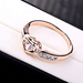 รูปย่อ Size O bondsnet 18k 18ct Rose gold GP Band Wedding Crystal Lab Diamond Ring TD-186 รูปที่3