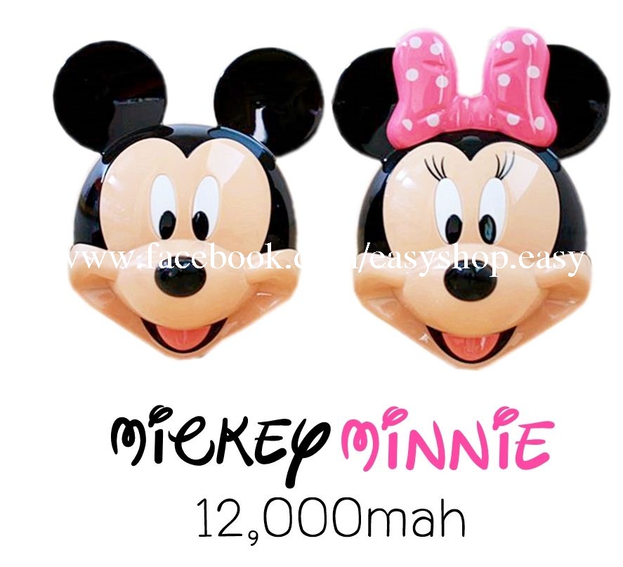 แบตเตอรี่สำรอง Power bank Minny mouse ความจุ:12,000 mah  รูปที่ 1